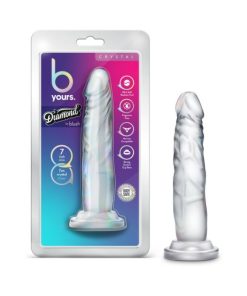 B Yours Diamond Crystal 7 In. Dildo Clear