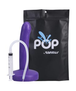 Tantus Pop Slim Squirting Dildo Indiglow (Bag)