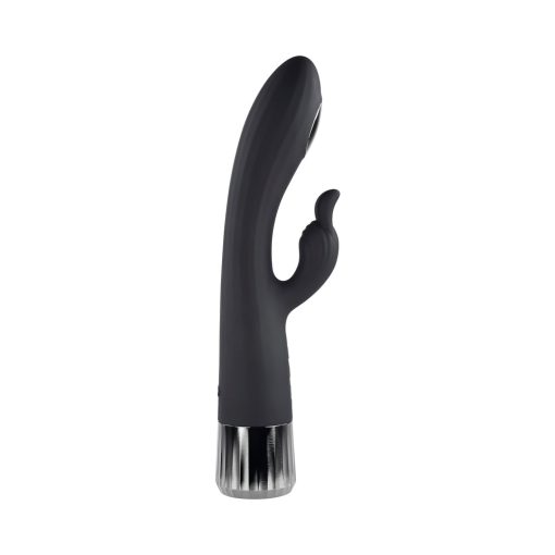 Evolved Heat Up & Chill Rechargeable Heating/Cooling Silicone Rabbit Vibrator Black - Image 2
