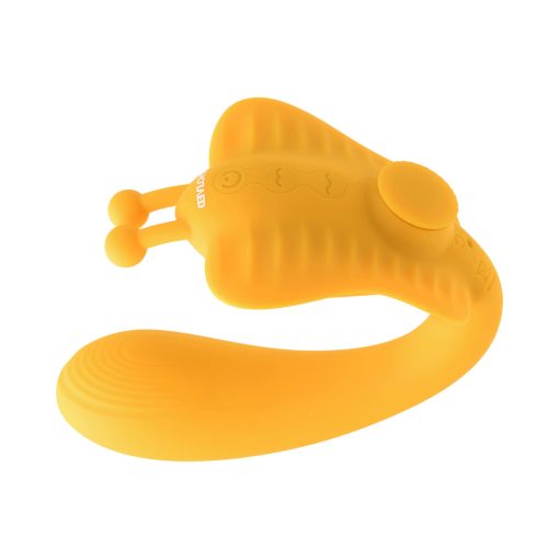 Evolved Monarch Rechargeable Silicone Multifunction Vibrating Strapless Strap-On Yellow - Image 11