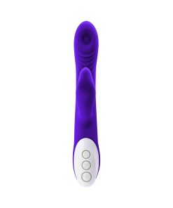 Evolved Lick Me Rechargeable Dual Entry Triple Stimulation Silicone Vibrator Purple