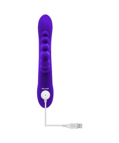 Evolved Lick Me Rechargeable Dual Entry Triple Stimulation Silicone Vibrator Purple