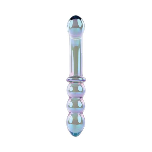 Gender X Lustrous Galaxy Wand 7.3 In. Dual-Ended Glass Dildo Multi-Color - Image 3