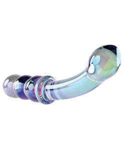 Gender X Lustrous Galaxy Wand 7.3 In. Dual-Ended Glass Dildo Multi-Color