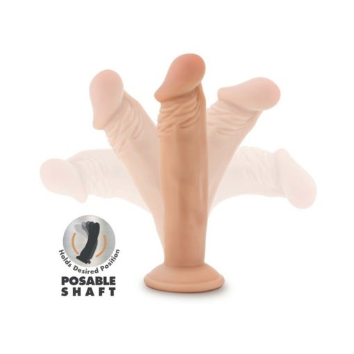 Dr. Skin Plus Realistic 6 In. Triple Density Posable Dildo Beige - Image 5