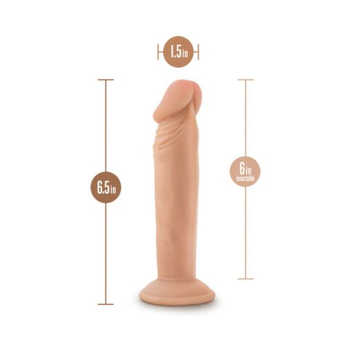Dr. Skin Plus Realistic 6 In. Triple Density Posable Dildo Beige - Image 6