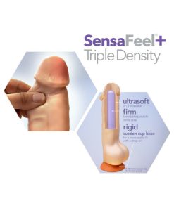 Dr. Skin Plus Realistic 6 In. Triple Density Posable Dildo Beige