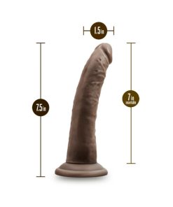 Dr. Skin Plus Realistic 7 In. Triple Density Posable Dildo Brown