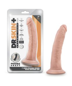 Dr. Skin Plus Realistic 7 In. Triple Density Posable Dildo Beige