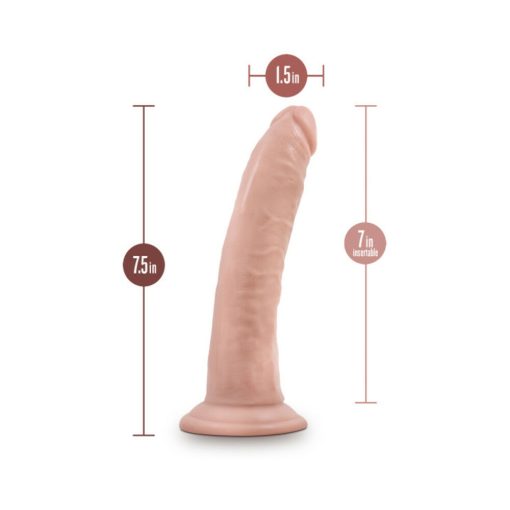 Dr. Skin Plus Realistic 7 In. Triple Density Posable Dildo Beige - Image 6