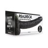Realrock Realistic 9 In. Vibrating Hollow Strap-On With Balls Black