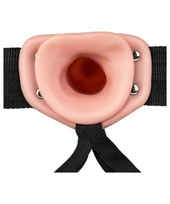 Realrock Realistic 6 In. Hollow Strap-On Beige