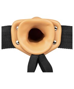 Realrock Realistic 6 In. Hollow Strap-On Tan