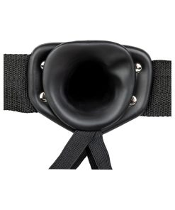 Realrock Realistic 6 In. Hollow Strap-On Black