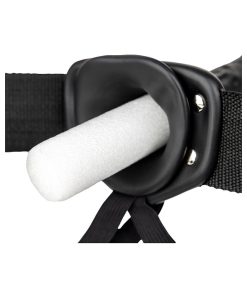 Realrock Realistic 6 In. Hollow Strap-On Black