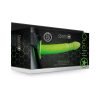Ouch! Twisted 8 In. Glow In The Dark Hollow Strap-On Neon Green