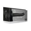 Ouch! Textured Curved 8 In. Hollow Strap-On Black