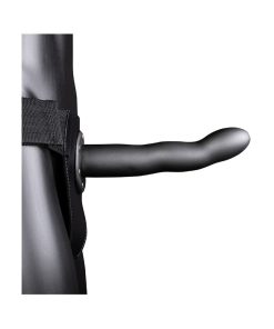 Ouch! Curved 8 In. Hollow Strap-On Gunmetal