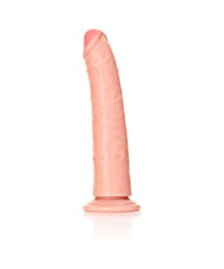 Realrock Realistic 7 In. Slim Dildo With Suction Cup Beige