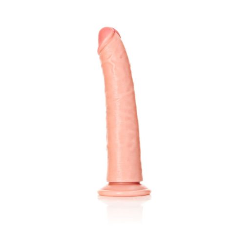 Realrock Realistic 7 In. Slim Dildo With Suction Cup Beige - Image 3