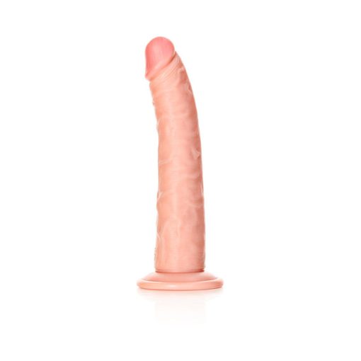 Realrock Realistic 8 In. Slim Dildo With Suction Cup Beige - Image 2