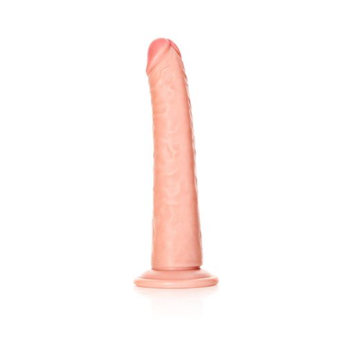 Realrock Realistic 8 In. Slim Dildo With Suction Cup Beige - Image 3