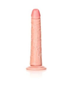 Realrock Realistic 8 In. Slim Dildo With Suction Cup Beige