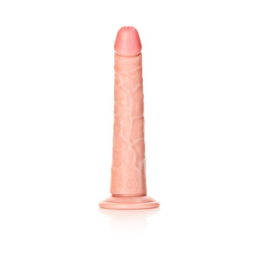 Realrock Realistic 8 In. Slim Dildo With Suction Cup Beige - Image 4