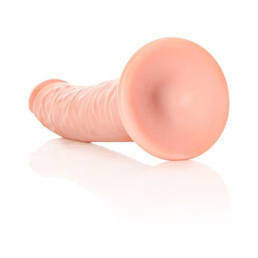 Realrock Realistic 8 In. Slim Dildo With Suction Cup Beige - Image 5