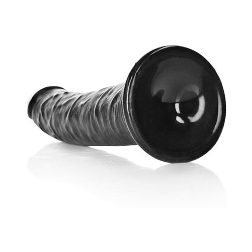 Realrock Realistic 8 In. Slim Dildo With Suction Cup Black - Image 5