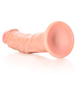Realrock Realistic 8 In. Curved Dildo With Suction Cup Beige