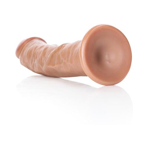 Realrock Realistic 8 In. Curved Dildo With Suction Cup Tan - Image 5