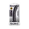Realrock Realistic 8 In. Curved Dildo With Suction Cup Black