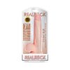 Realrock Realistic 7 In. Straight Dildo With Balls And Suction Cup Beige