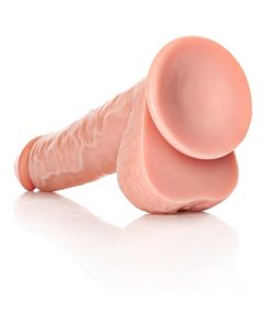 Realrock Realistic 12 In. Straight Dildo With Balls And Suction Cup Beige