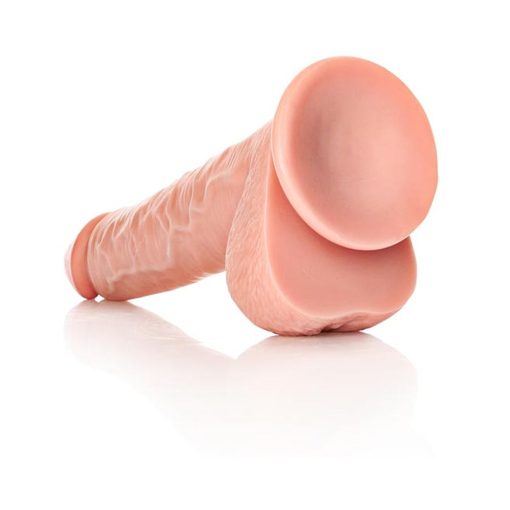 Realrock Realistic 12 In. Straight Dildo With Balls And Suction Cup Beige - Image 5