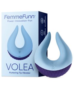 Femmefunn Volea Rechargeable Silicone Fluttering Tip Vibrator Light Blue