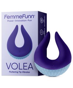 Femmefunn Volea Rechargeable Silicone Fluttering Tip Vibrator Dark Purple