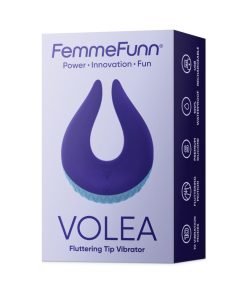 Femmefunn Volea Rechargeable Silicone Fluttering Tip Vibrator Dark Purple
