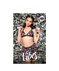 Fantasy Lingerie Vibes Why U Trippin' Skater Skirt Black L/Xl