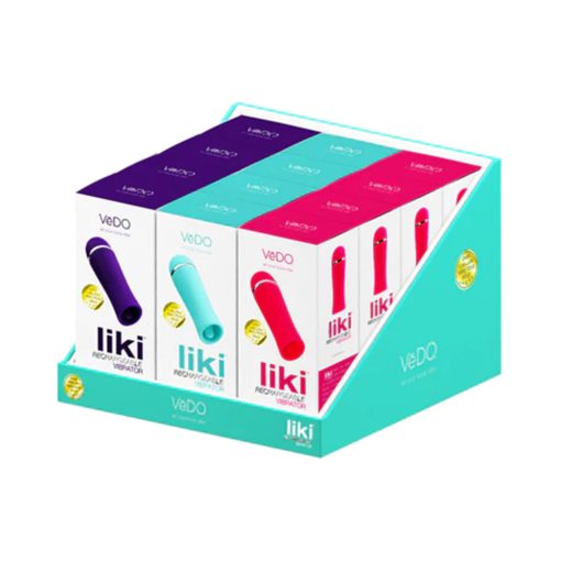 Vedo Liki Rechargeable Flicker Vibe 12-Piece Display