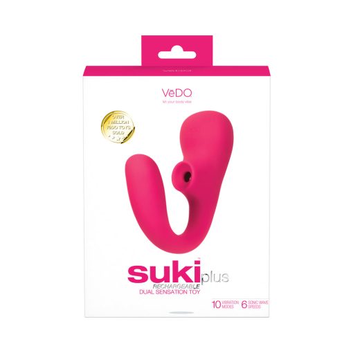 Vedo Suki Plus Rechargeable Dual Sonic Vibe Foxy Pink - Image 5