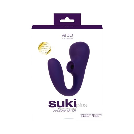 Vedo Suki Plus Rechargeable Dual Sonic Vibe Deep Purple - Image 5