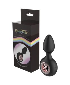 Gender Fluid Tremor Rechargeable Silicone Anal Rimmer Vibrating Plug Black