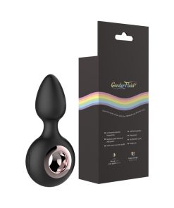 Gender Fluid Tremor Rechargeable Silicone Anal Rimmer Vibrating Plug Black