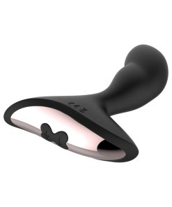 Gender Fluid Rumble Rechargeable Remote-Controlled Silicone Anal Vibrator Black