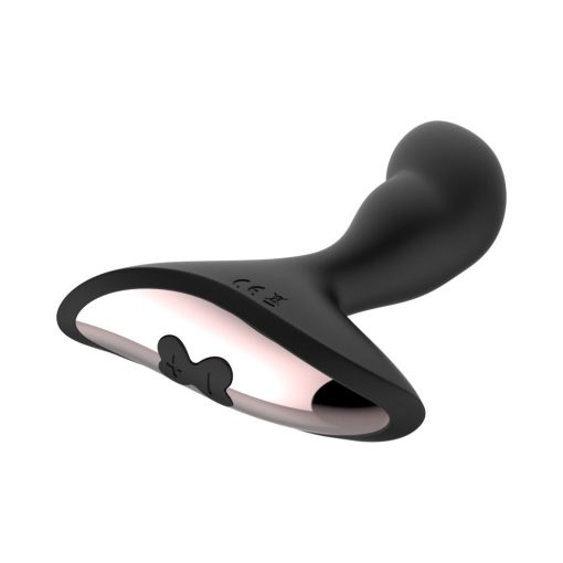Gender Fluid Rumble Rechargeable Remote-Controlled Silicone Anal Vibrator Black - Image 6