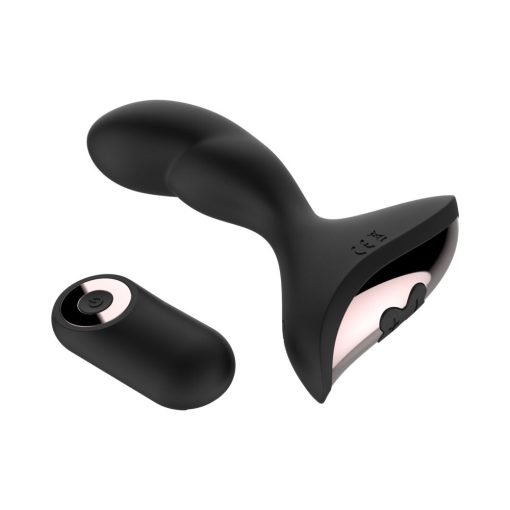 Gender Fluid Rumble Rechargeable Remote-Controlled Silicone Anal Vibrator Black - Image 8