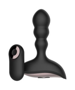 Gender Fluid Shake Rechargeable Remote-Controlled Silicone Anal Vibrator Black