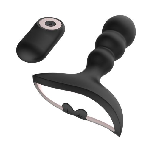 Gender Fluid Shake Rechargeable Remote-Controlled Silicone Anal Vibrator Black - Image 8